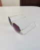 Rimless Trimmed Round Sunglasses