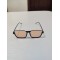 Fashion Style Half Frame Transparent Brown Sunglasses